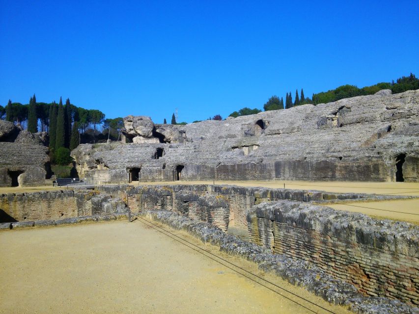 Seville: Italica Roman Ruins City Tour - Amphitheater of Italica, your first look at the crowd-stage