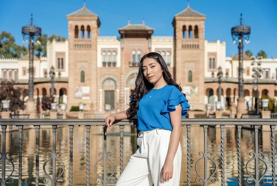 Seville: Professional Photoshoot at Plaza de España - Plaza de España portraits feel easier with real direction