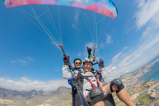 Tandem Paragliding Flight in South Tenerife - What You Really See: Teide, Coast Views, and Possible Ocean Crossings