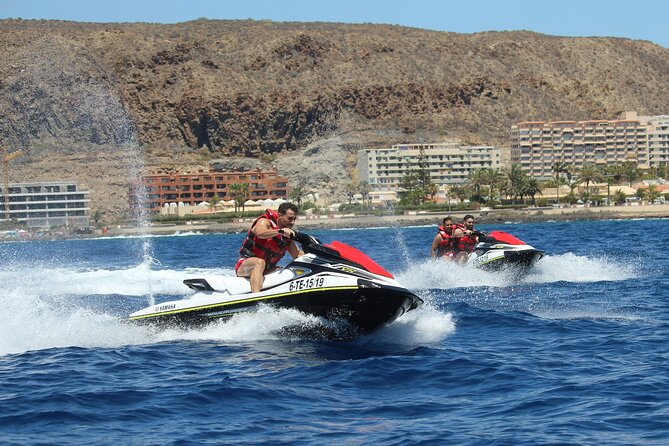 Tenerife : Jet Ski Tour with option for Quad Trip - Following the instructor by zodiac: how the ride actually works