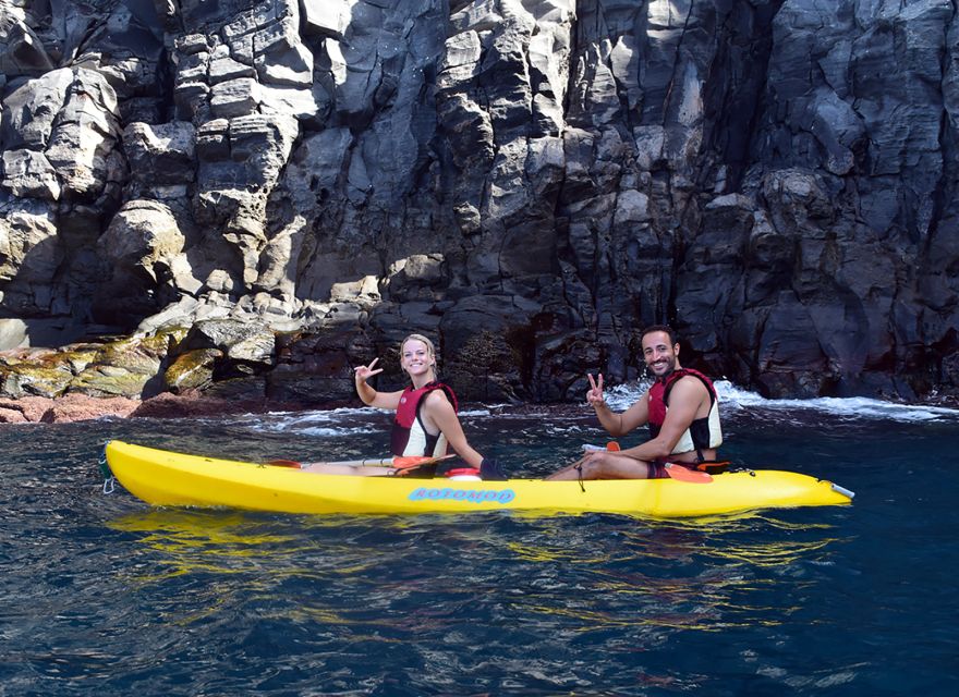 Tenerife: Kayak and Snorkel with Turtles, Wetsuits Included - Snorkel break in a boat-only bay: what you should be ready for